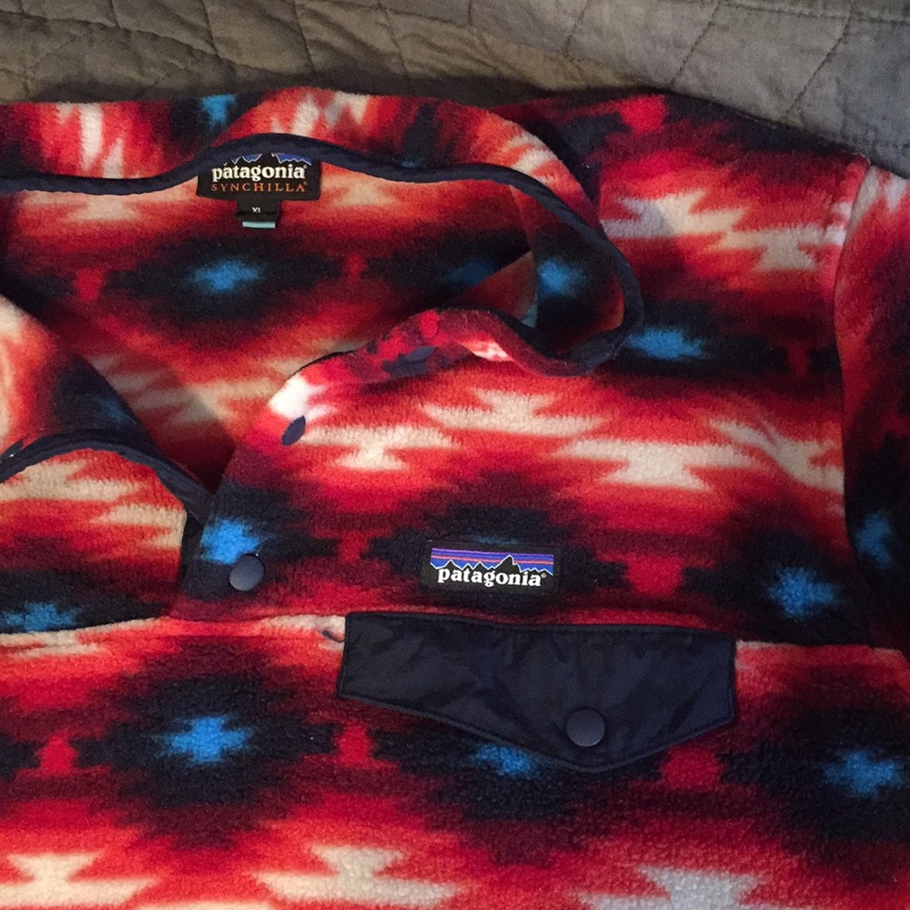 Patagonia tribal print pullover Womens size XL